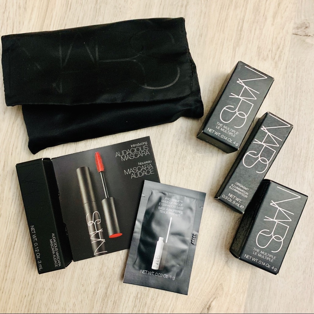 NARS - copacbana, orgasm, mascara deluxe samples